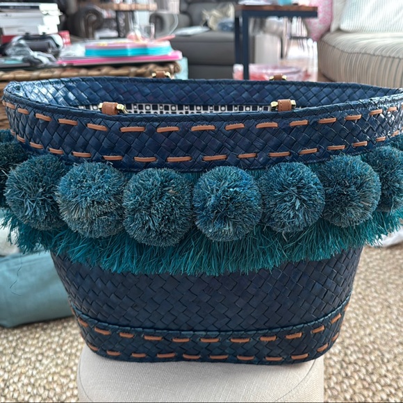 Stylish Blue and Green Tote Bag - Picture 6 of 13